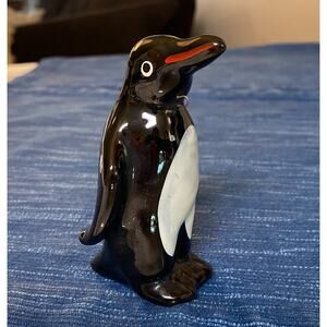 VTG Napco Ceramic Penguin Christmas Tree Ornament Standing Figure Japan 4" 33B